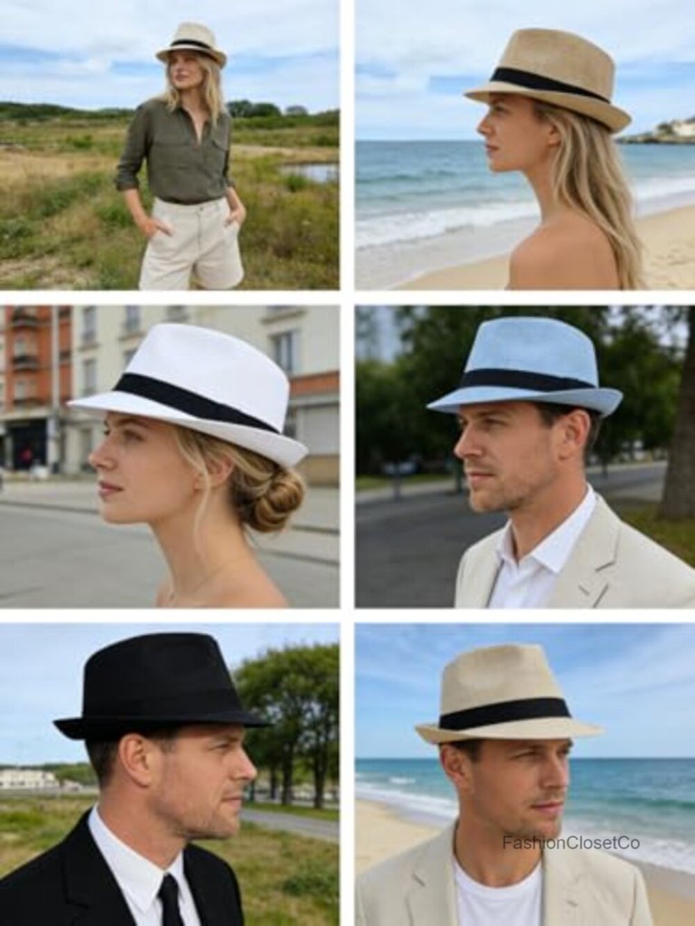 Short Brim Trilby Fedora Hat for Men Women Vintage Gatsby - Picture 4 of 4